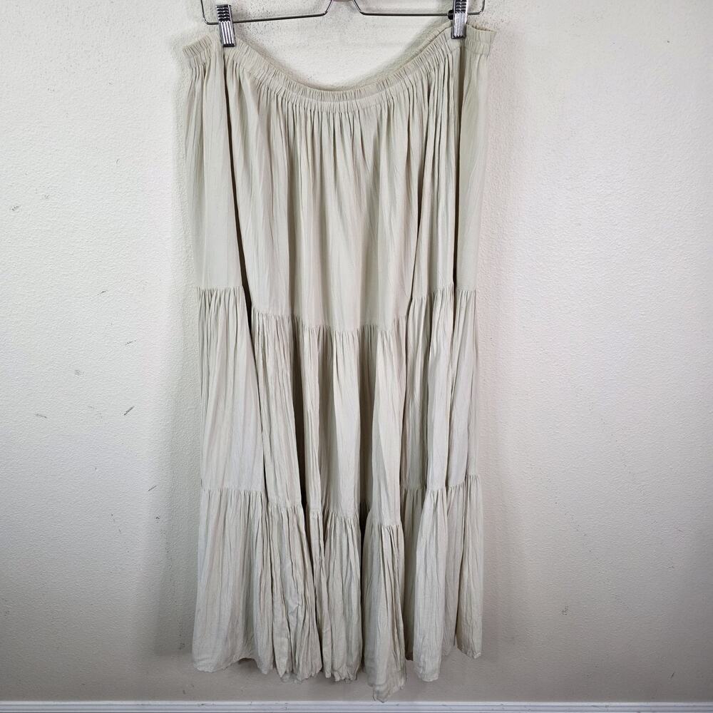 Double D Ranchwear Maxi Skirt Womens Small (35x41) Beige Broomstick Western